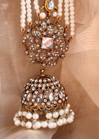 Zarqash Sahara Style Jhumki and Tikka Jewellery Set Online in KSA Riyadh Saudi Arabia Oman Bahrain Qatar