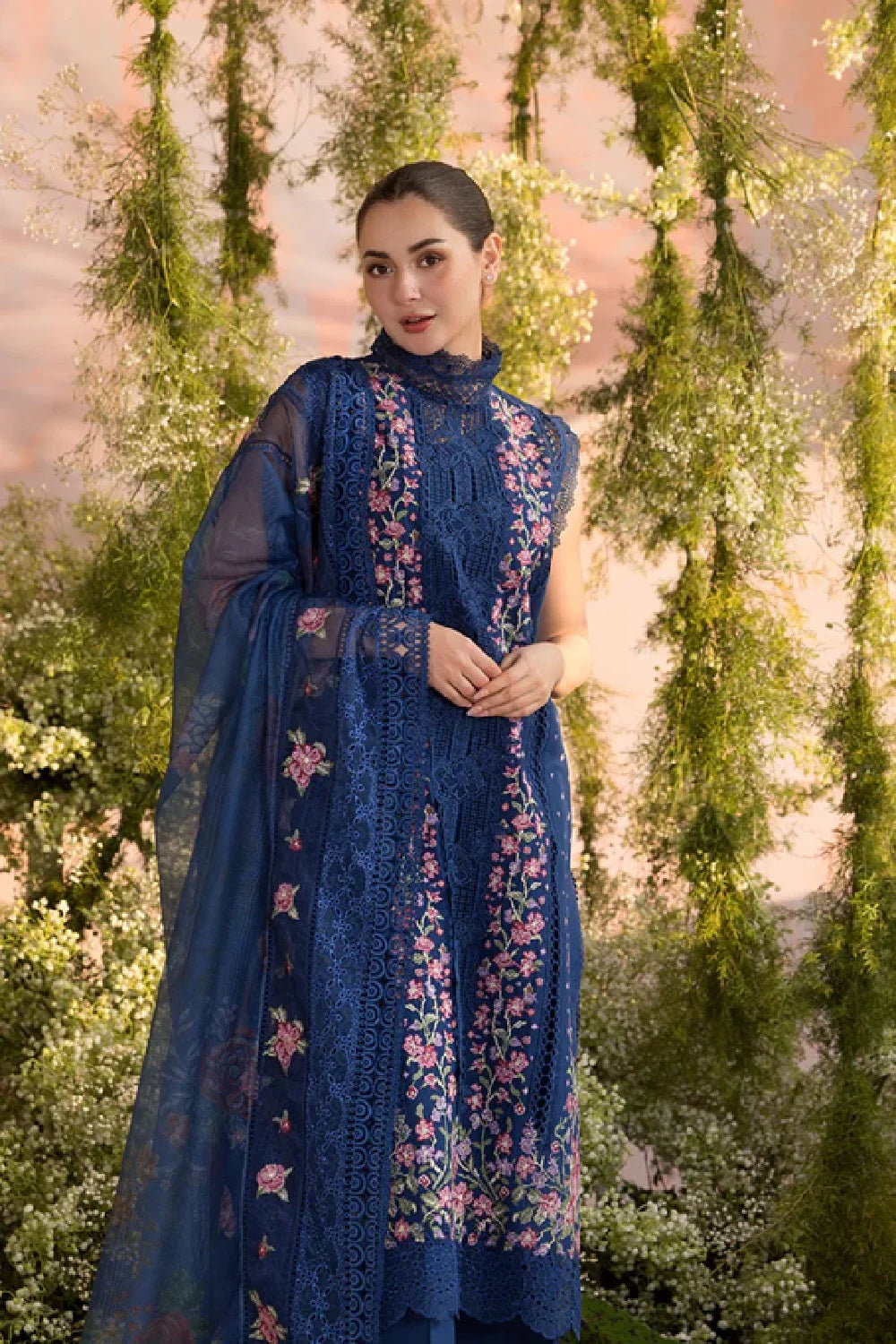 Zinc Blue Chikankari Lawn Suit