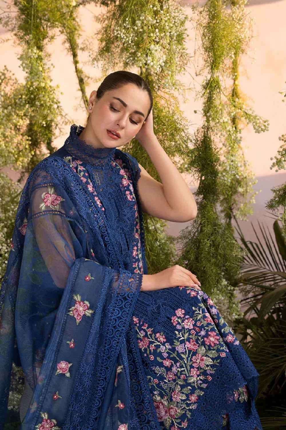 Zinc Blue Chikankari Lawn Suit