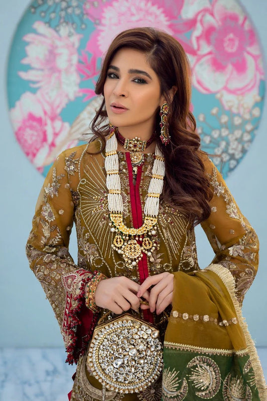 Mehndi Green Handmade Bridal Suit