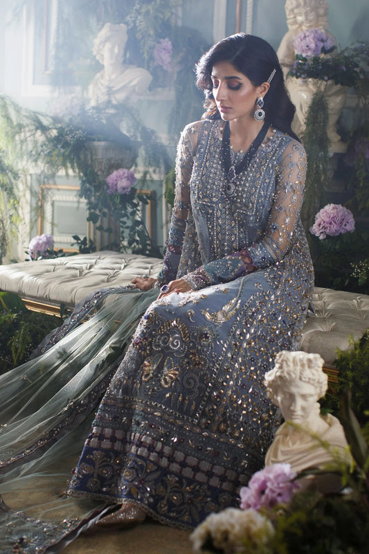 Slate Blue Hand Made Net Suit