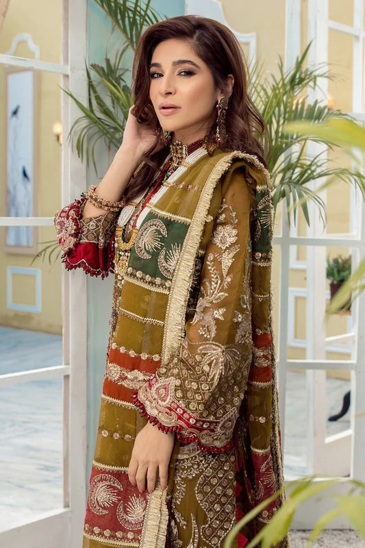 Mehndi Green Handmade Bridal Suit