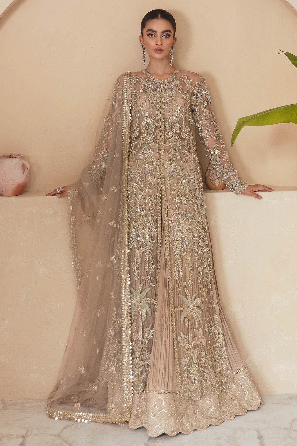 2023 Gorgeous Backless V Neck Bridal Gowns Dubai Beaded Bling Ball Gown  Wedding Dress with Veil Vestido De Novia Plus Size - AliExpress