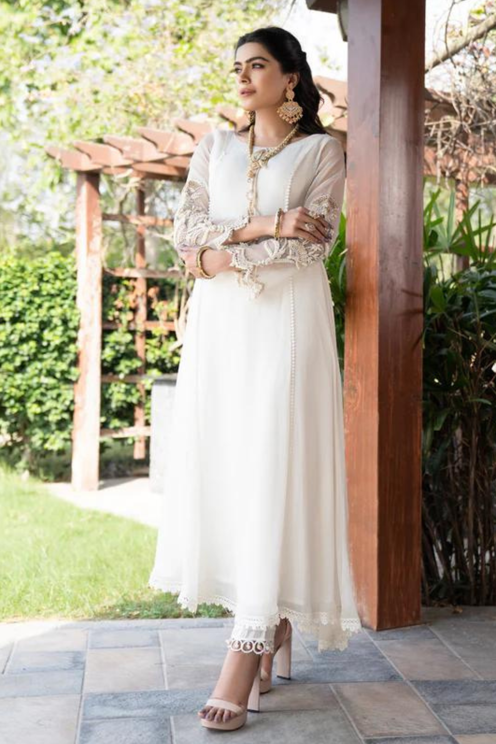 White anarkalis online