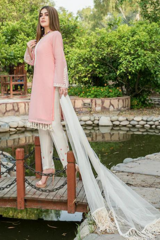 Readymade Hand Embroidered Cotton Suit
