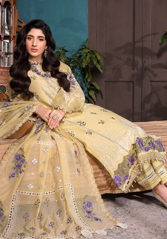 Floral Yellow Chikankari Lawn Suit