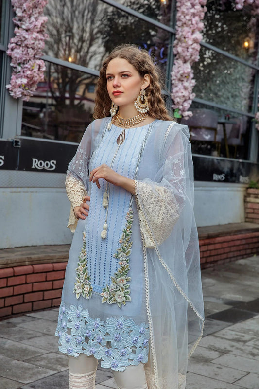 Purple Readymade Chikankari Cotton Pret
