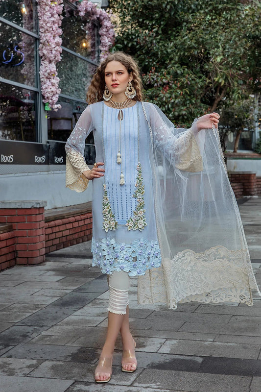Purple Readymade Chikankari Cotton Pret