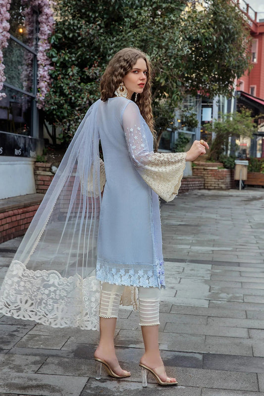 Purple Readymade Chikankari Cotton Pret