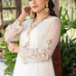 white and gold anarkali chiffon suit online in dubai