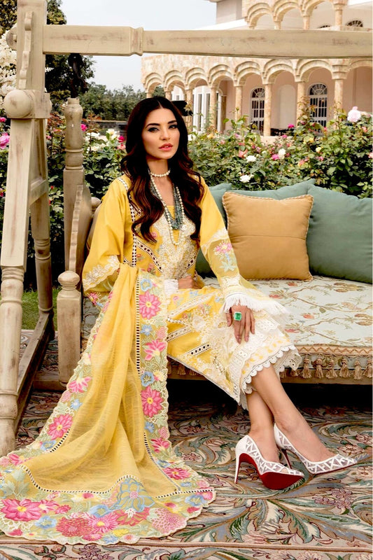 Yellow Chikankari Lawn Suit