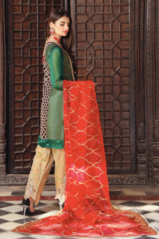 green & red salwar kameez combination in dubai