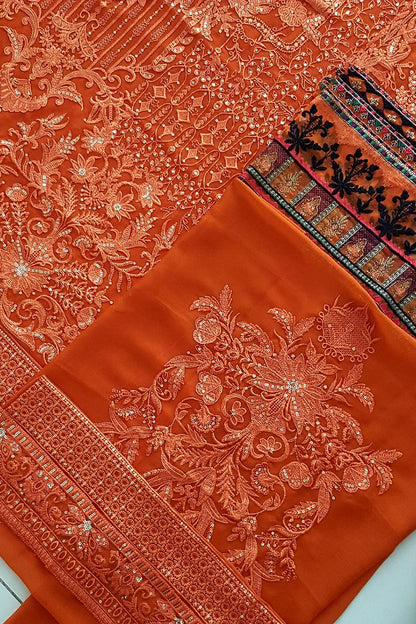 orange punjabi suit combination party wear in uae