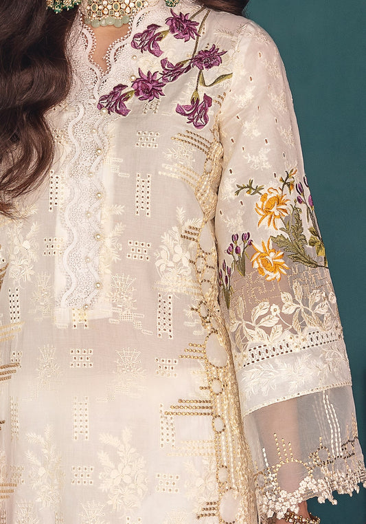 White Chikankari Pure Lawn Suit