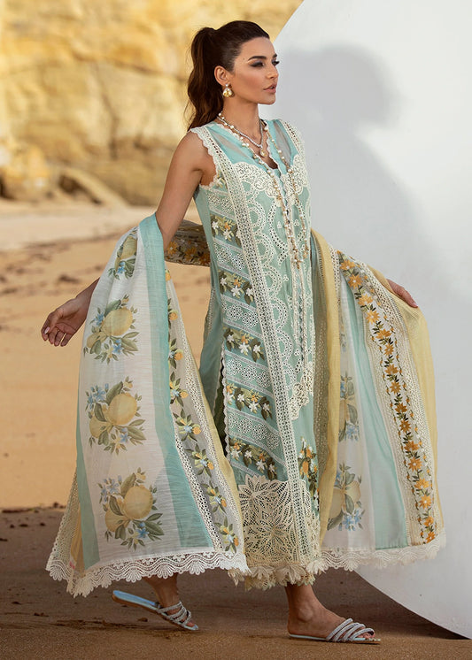 Aqua Green Chikankari Lawn Suit