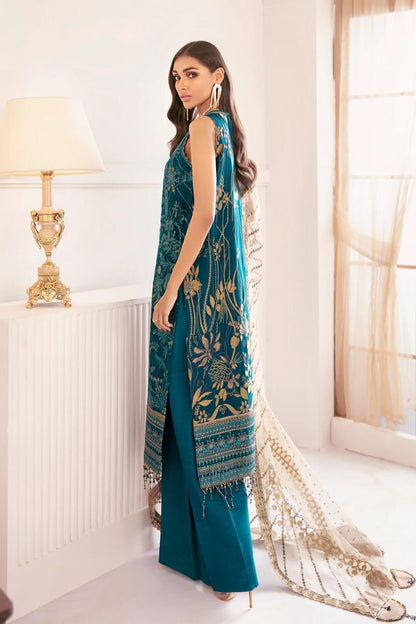 salwar mahal pure chiffon suits online with contrasting dupatta