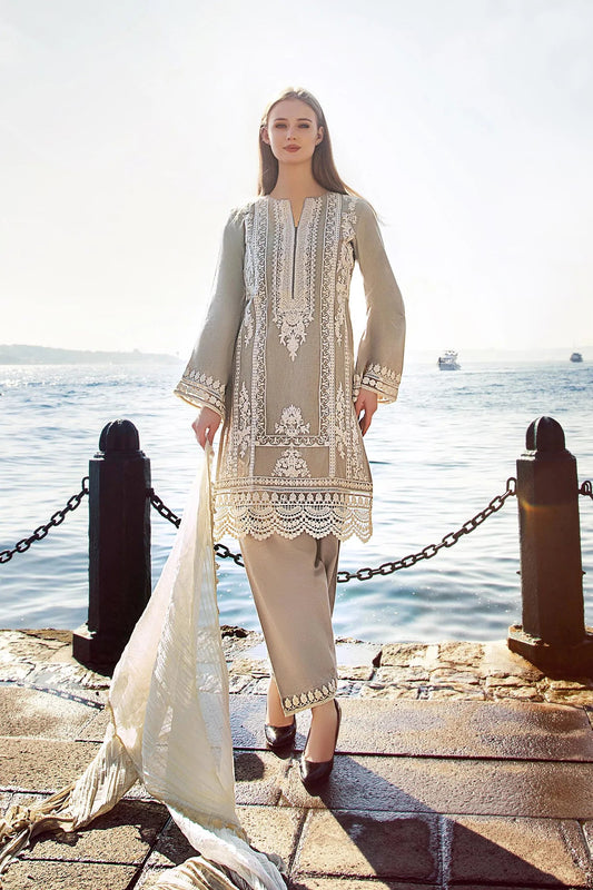 Black Embroidered 100% Pure Cotton Suit