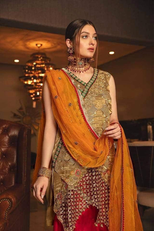 Readymade Hand Embroidered Maysuri Pret