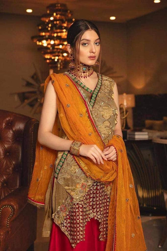 Readymade Hand Embroidered Maysuri Pret