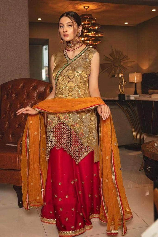 Readymade Hand Embroidered Maysuri Pret