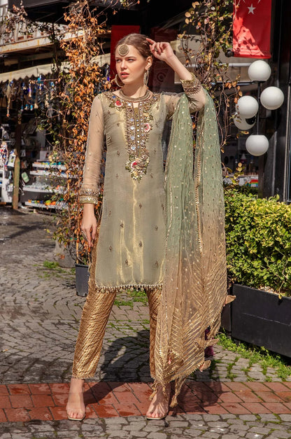 golden colour party wear salwar suit online in uae