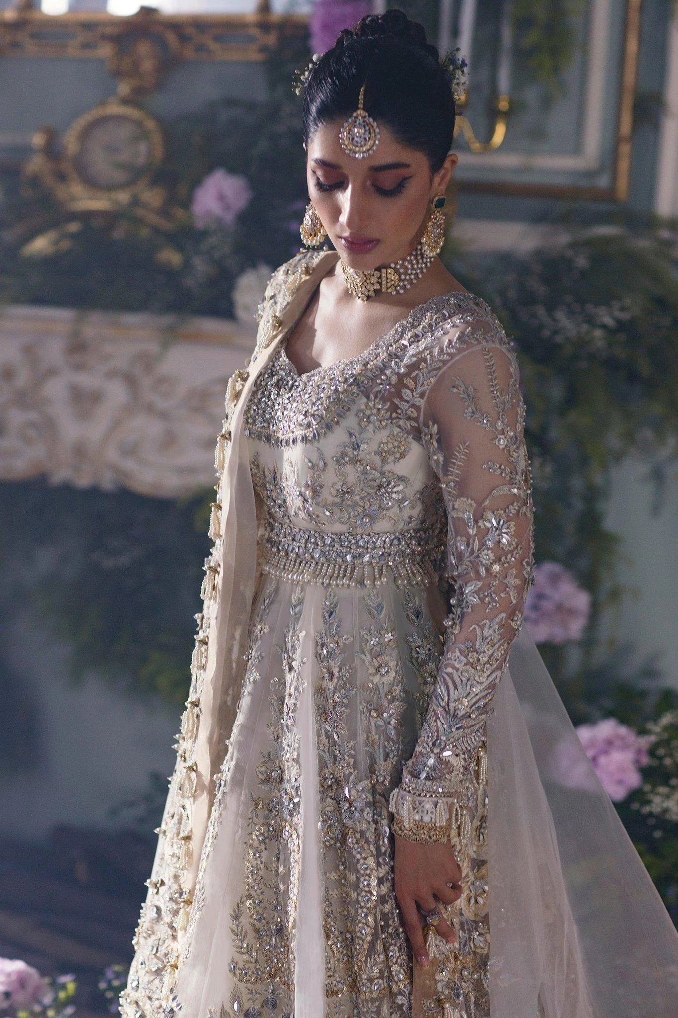salwar mahal designer inspired white bridal maxi in dubai