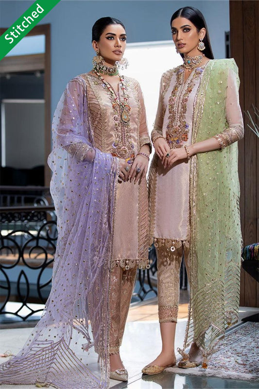 Readymade Hand Embroidered Pure Maysuri Suit
