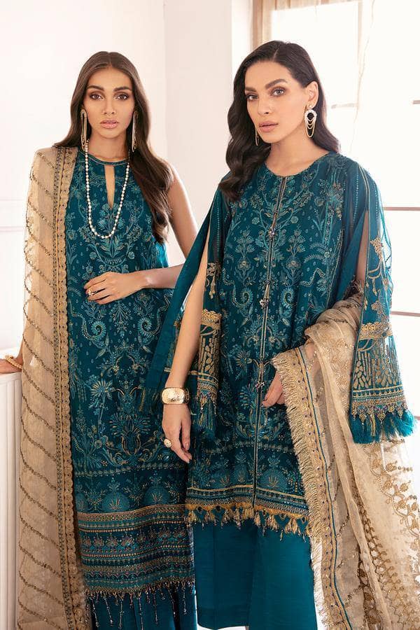 royal blue party wear suit with contrasting dupatta salwar mahal online store