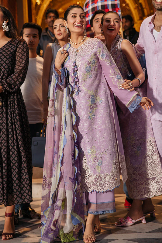 Lilac Chikankari Lawn Suit