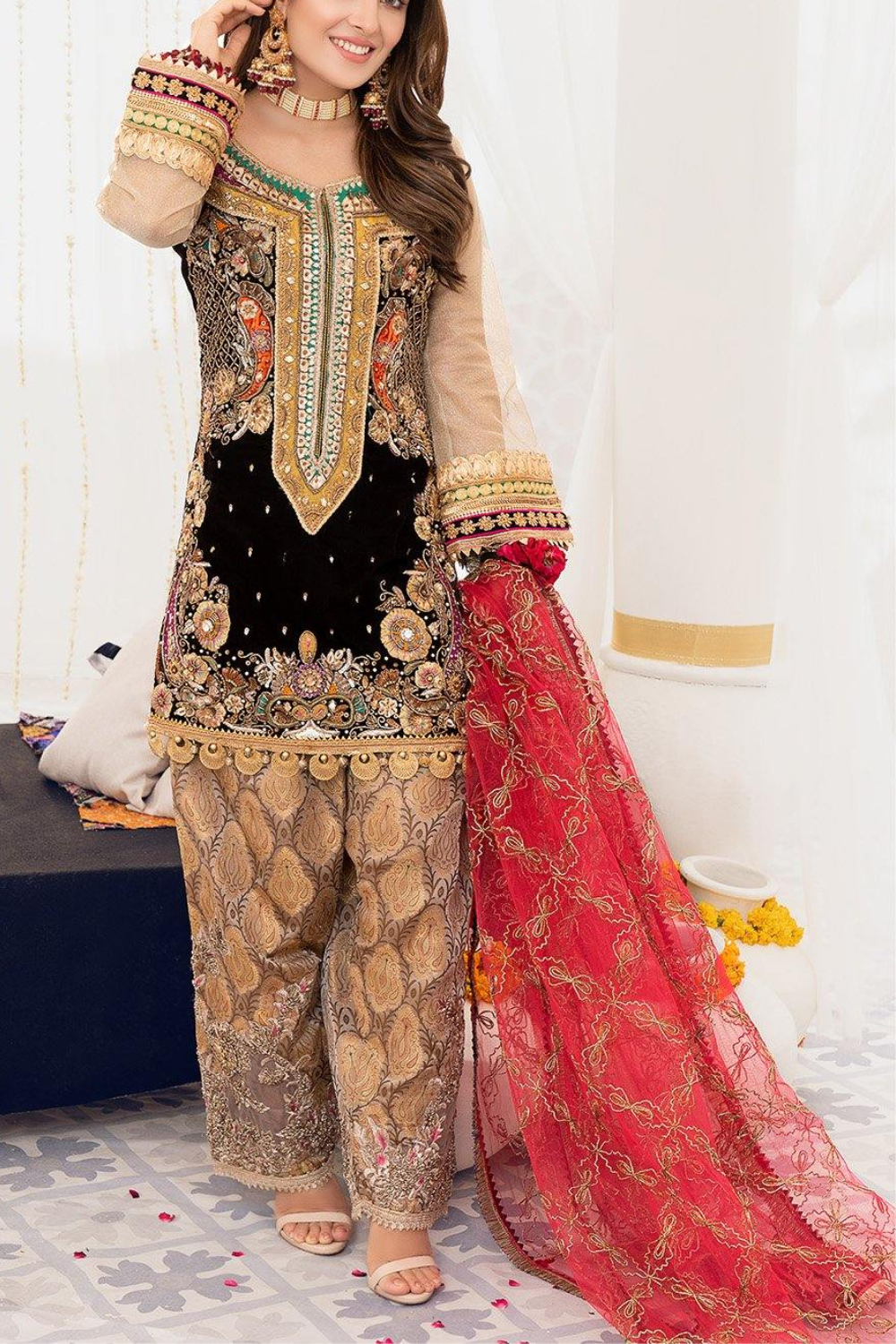 ready made pakistani velvet suits online in uae