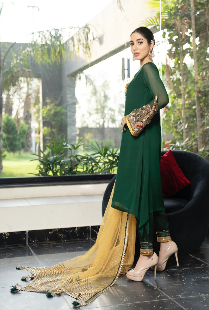 salwar mahal green party wear salwar suit online shopping