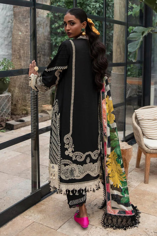 Black Embroidered Lawn Suit