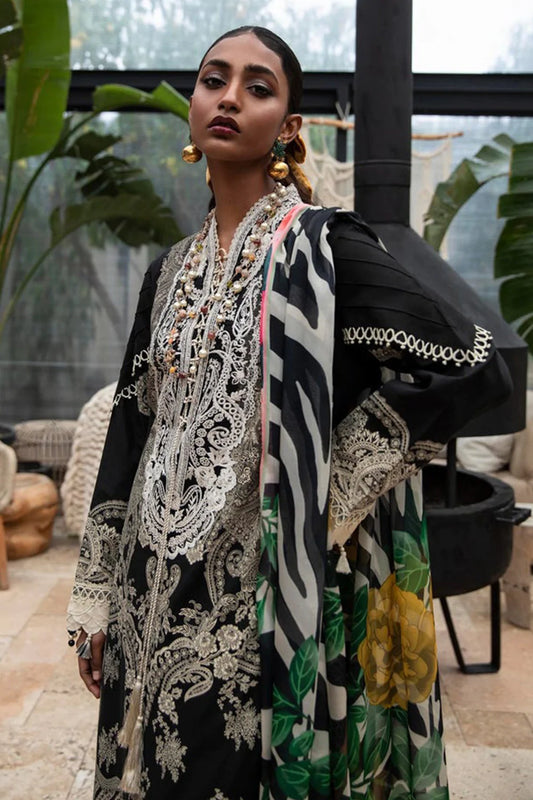 Black Embroidered Lawn Suit