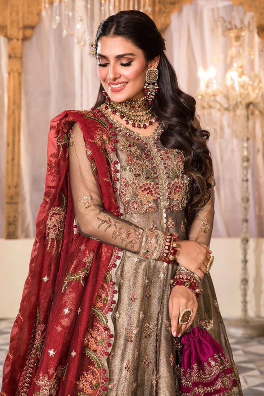 Copper & Red Handmade Anarkali