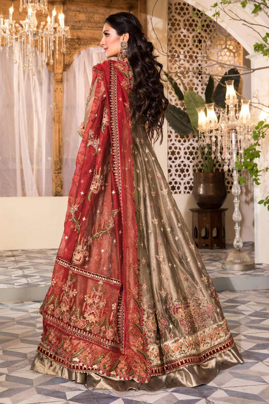 Copper & Red Handmade Anarkali