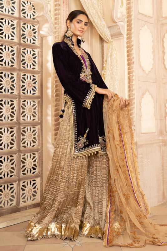 Black Handmade Sharara