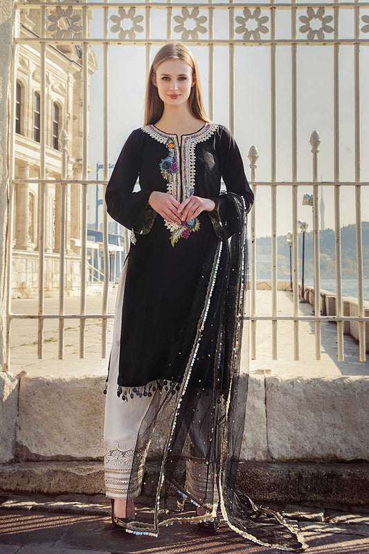 Black Readymade Cotton Pret
