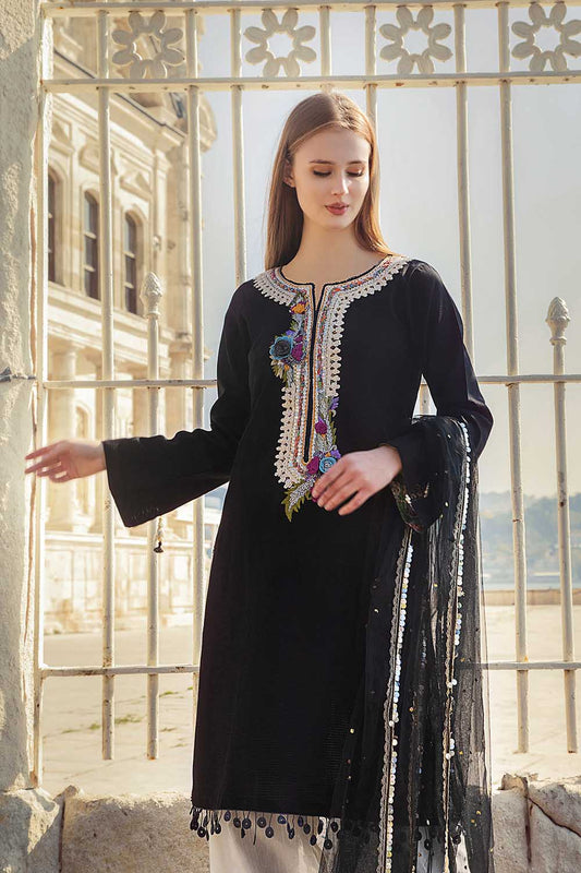Black Readymade Cotton Pret