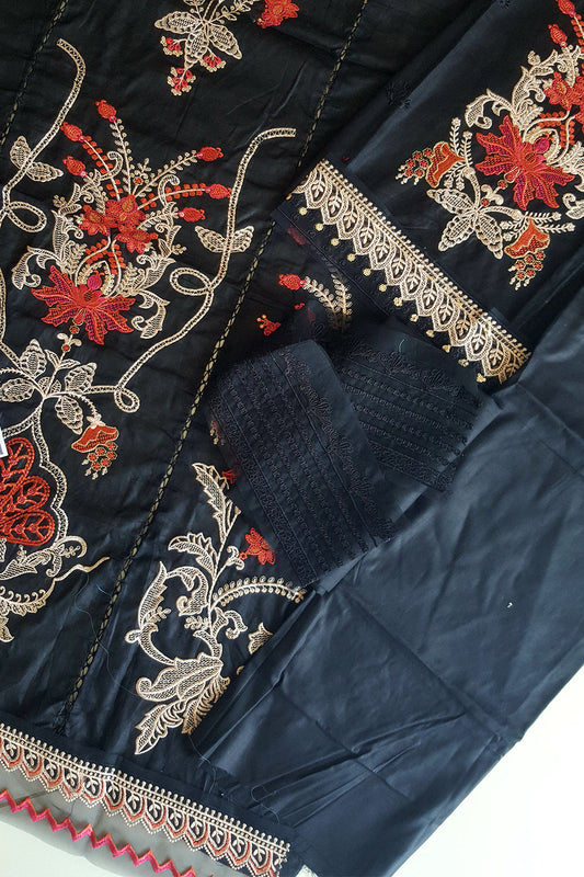 Black Embroidered Lawn Suit