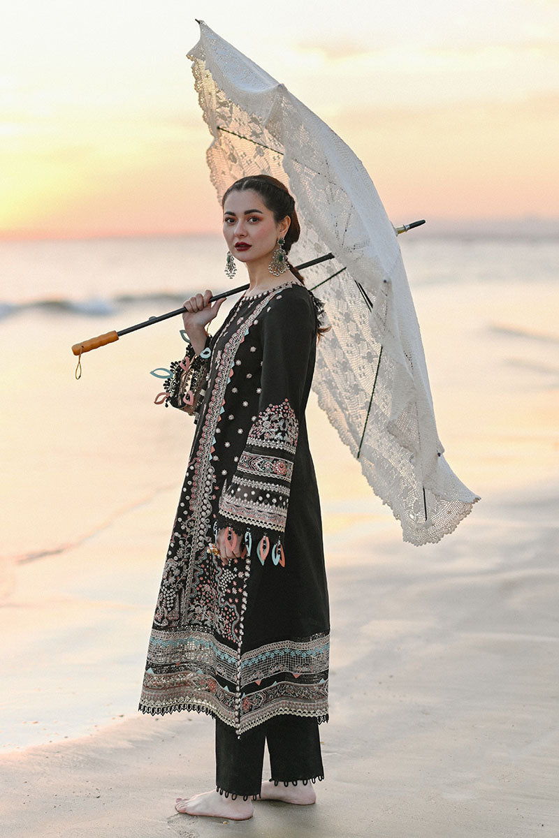 Black Embroidered Lawn Suit