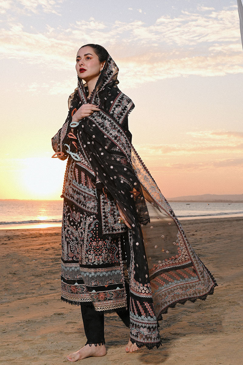 Black Embroidered Lawn Suit