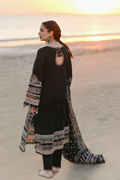 Black Embroidered Lawn Suit