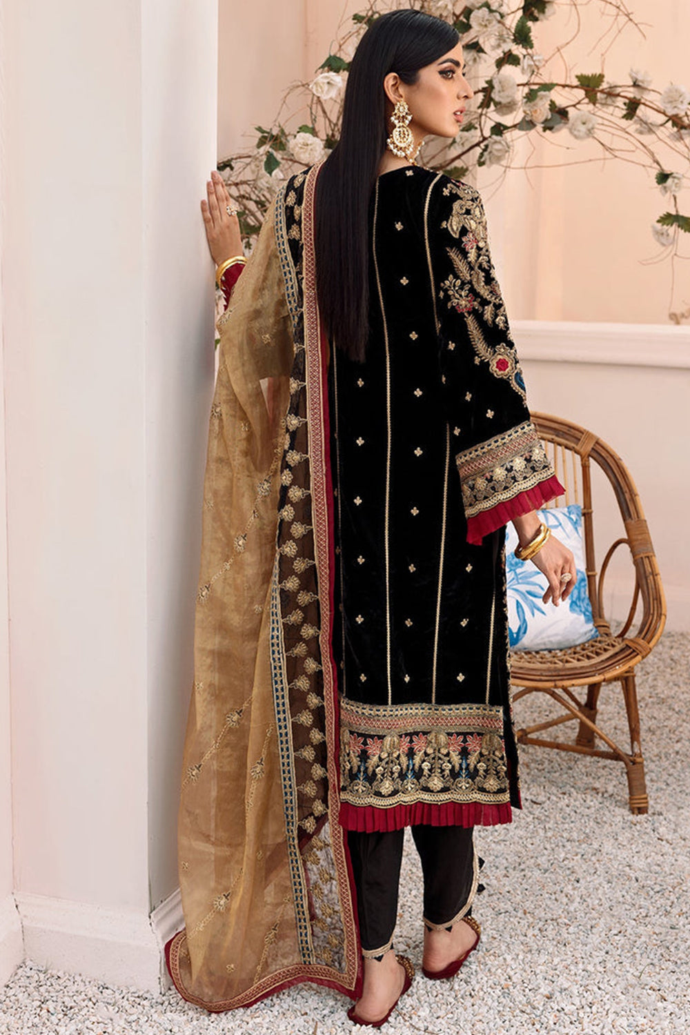 pakistani velvet suit online