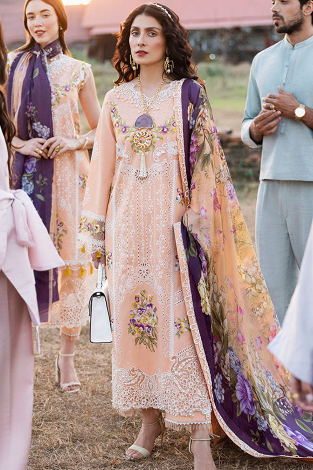 Pale Pink Chikankari Lawn Suit