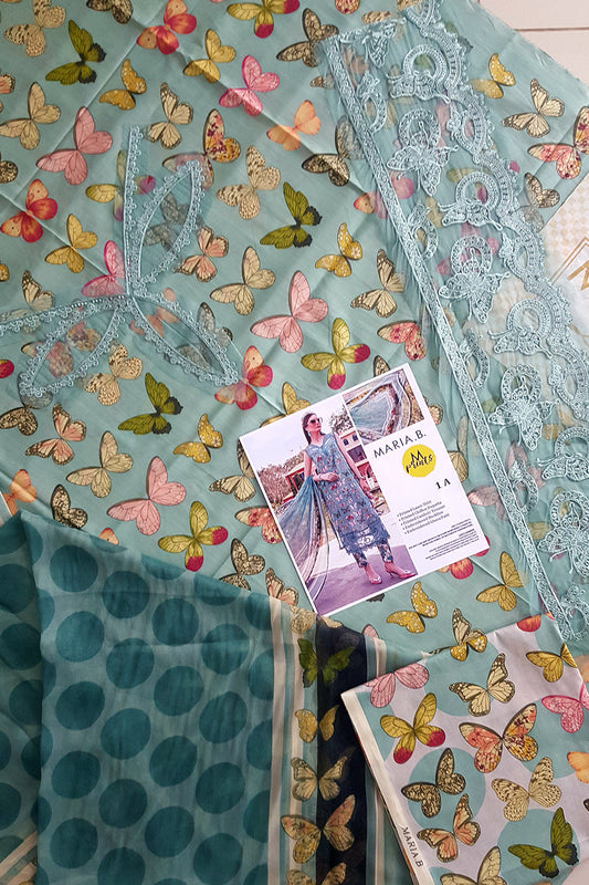 Sage Blue Printed Lawn Suit