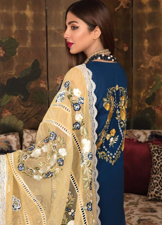 Sapphire Blue Chikankari Lawn Suit