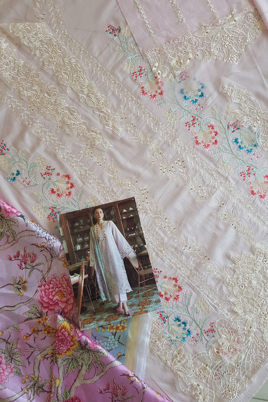 Pastel Pink Chikankari Lawn Suit