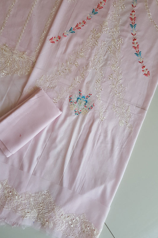 Pastel Pink Chikankari Lawn Suit