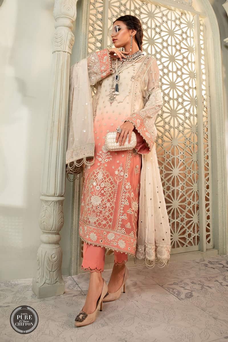chiffon suit with price in uae pink and white