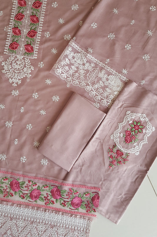 Dusky Pink Chikankari Lawn Suit